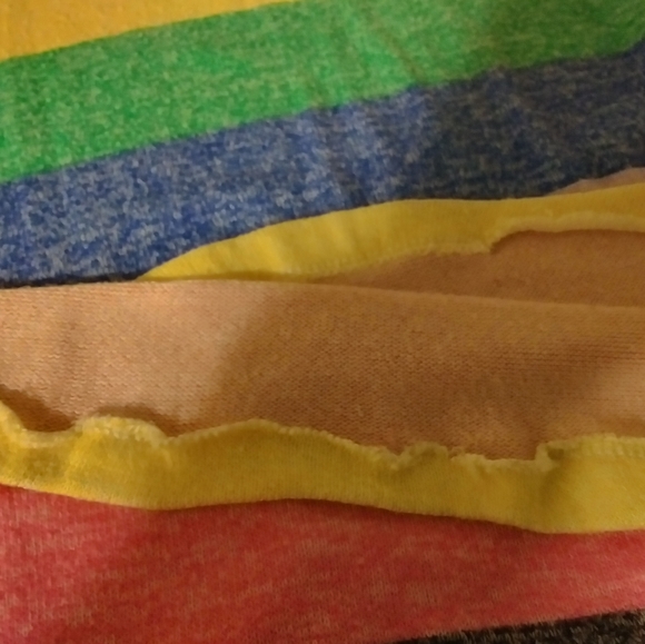 Victorias Secret Rainbow Stripped Pajama Top - Picture 3 of 4